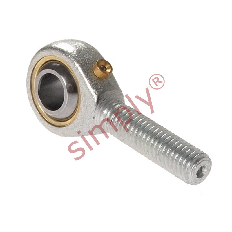Budget POS20 Right Hand Steel / Bronze Lined Plain Male Rod End 20mm Bore M20x1.5 Thread