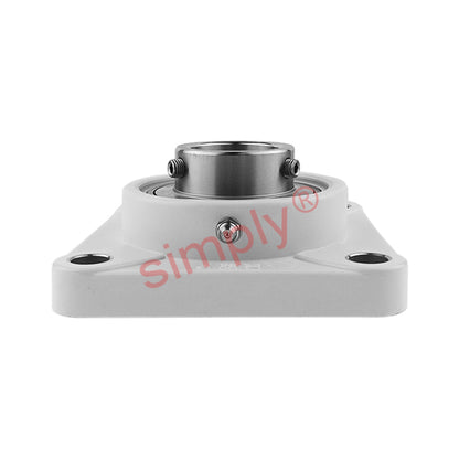 RHP PSF1CR Thermo Plastic Four Bolt Square Flange Housing with 1 inch Bore Stainless Insert - Allow 2-3 Days