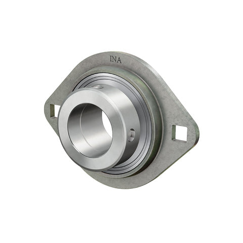 INA RATY30XL Two Bolt Sheet Steel Oval Housing with Grub Screw Insert 30mm Bore