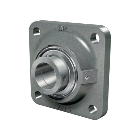 INA RCJ35XLNFA125 Four Bolt Cast Iron Square Housing with Eccentric Collar Insert and Anti-Corrosion Protection 35mm Bore