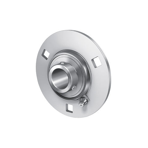 INA RRY30VA Three Bolt Sheet Steel Round Housing with Grub Screw Insert and Anti-Corrosion Protection 30mm Bore