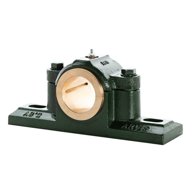 Major Brand SX65M Metric Split Cast Iron Two Bolt Pillow / Plummer Block Housing with 65mm Bore Gunmetal Bush Insert - Allow 3-4 Weeks