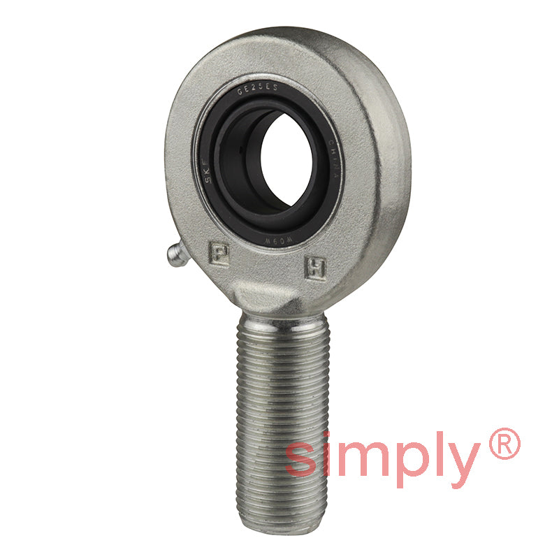 SKF SA25ES Right Hand Steel / Steel Plain Male Rod End M24x2 Thread