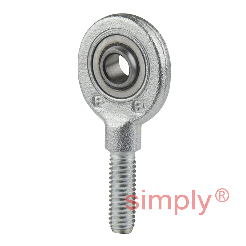 SKF SA6C Right Hand Steel / PTFE Sintered Bronze Lined Plain Male Rod End M6 Thread