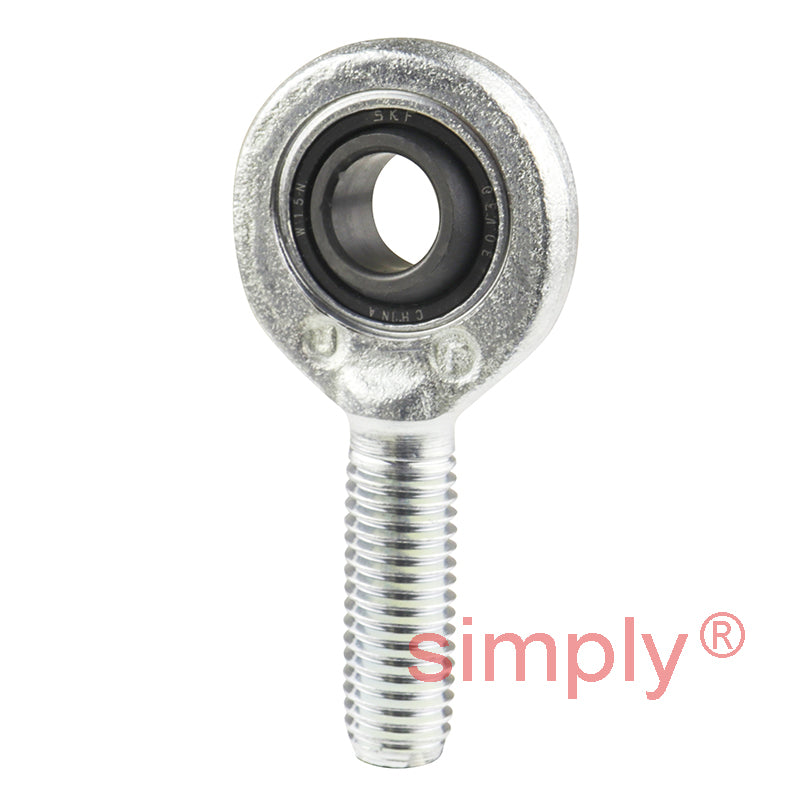 SKF SAL10E Left Hand Steel / Steel Plain Male Rod End M10 Thread