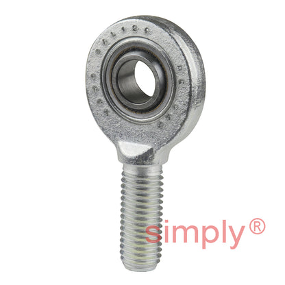SKF SAL12C Left Hand Steel / PTFE Sintered Bronze Lined Plain Male Rod End M12 Thread
