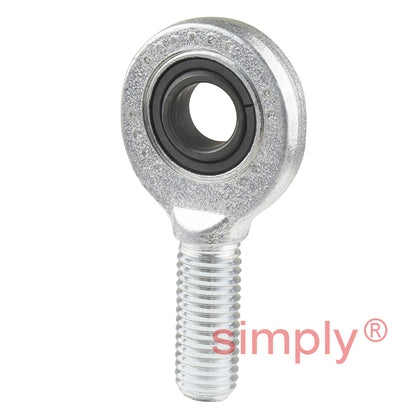 SKF SAL12E Left Hand Steel / Steel Plain Male Rod End M12 Thread