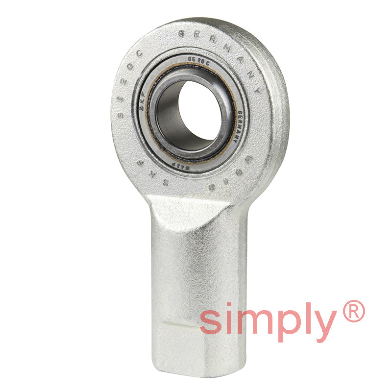 SKF SI10C Right Hand Steel / PTFE Sintered Bronze Lined Plain Female Rod End M10 Thread