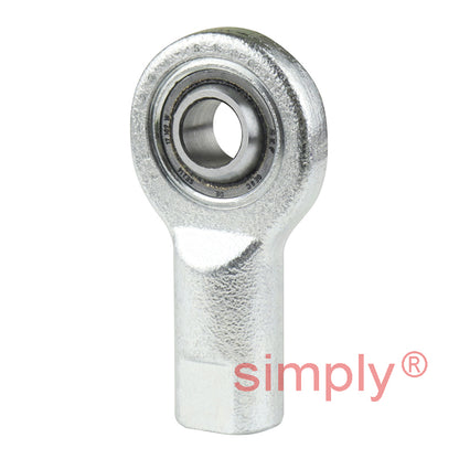 SKF SI8C Right Hand Steel / PTFE Sintered Bronze Lined Plain Female Rod End M8 Thread