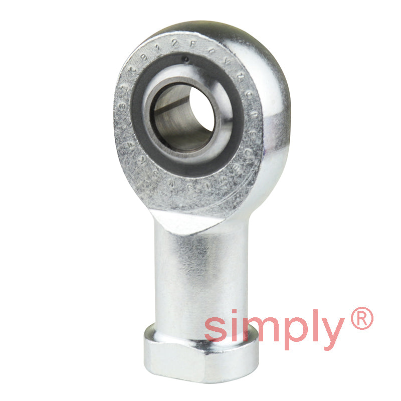 SKF SIKB12FVZ019 Right Hand Steel / PTFE FRP Lined Plain Female Rod End M12x1.25 Thread