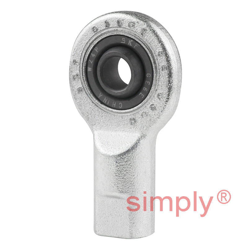 SKF SIL6E Left Hand Steel / Steel Plain Female Rod End M6 Thread