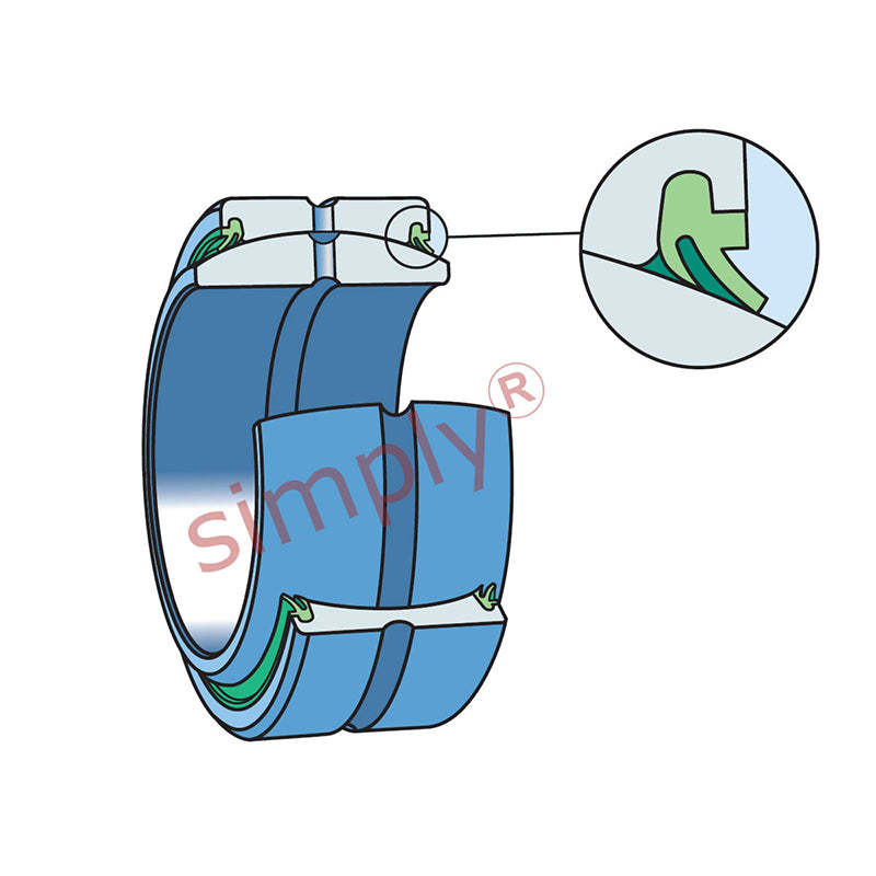 SKF GEZ204ES2RS Double Seal Spherical Plain Bearing 57.15x90.49x50.01x42.86mm