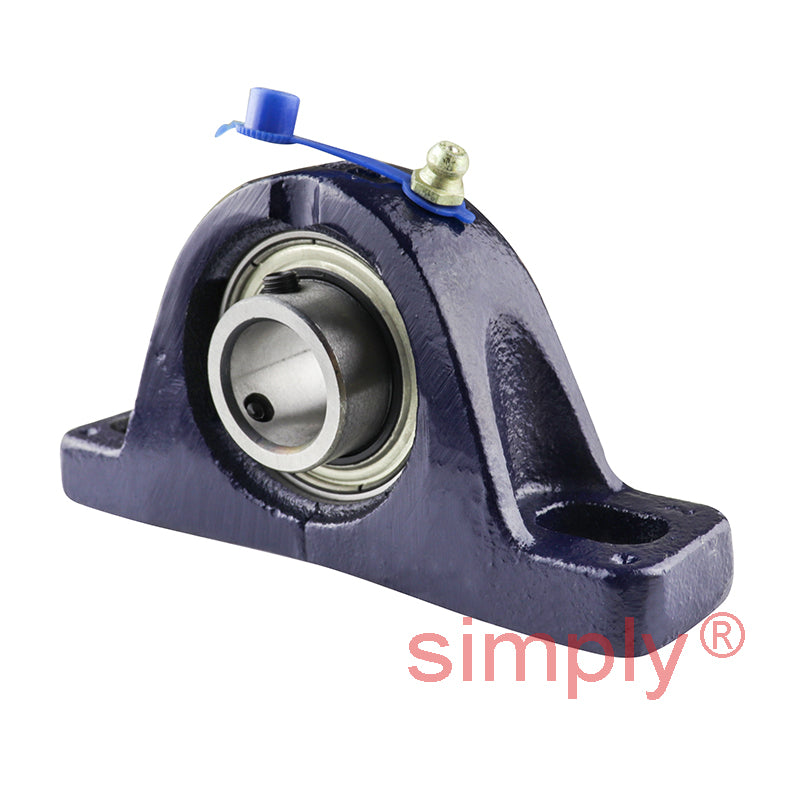 RHP SL20A Two Bolt Cast Iron Pillow Block and 20mm Bore Grub Screw Flat Back Insert