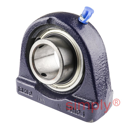 RHP SNP30A Threaded Base Small Footprint Pillow / Plummer Block and 30mm Bore Grub Screw Flat Back Insert