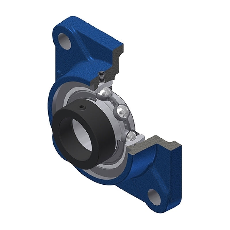 SNR ESF206N Metric Four Bolt Square Cast Iron Flange Housing with Eccentric Collar 30mm Bore - Allow 2-3 Days