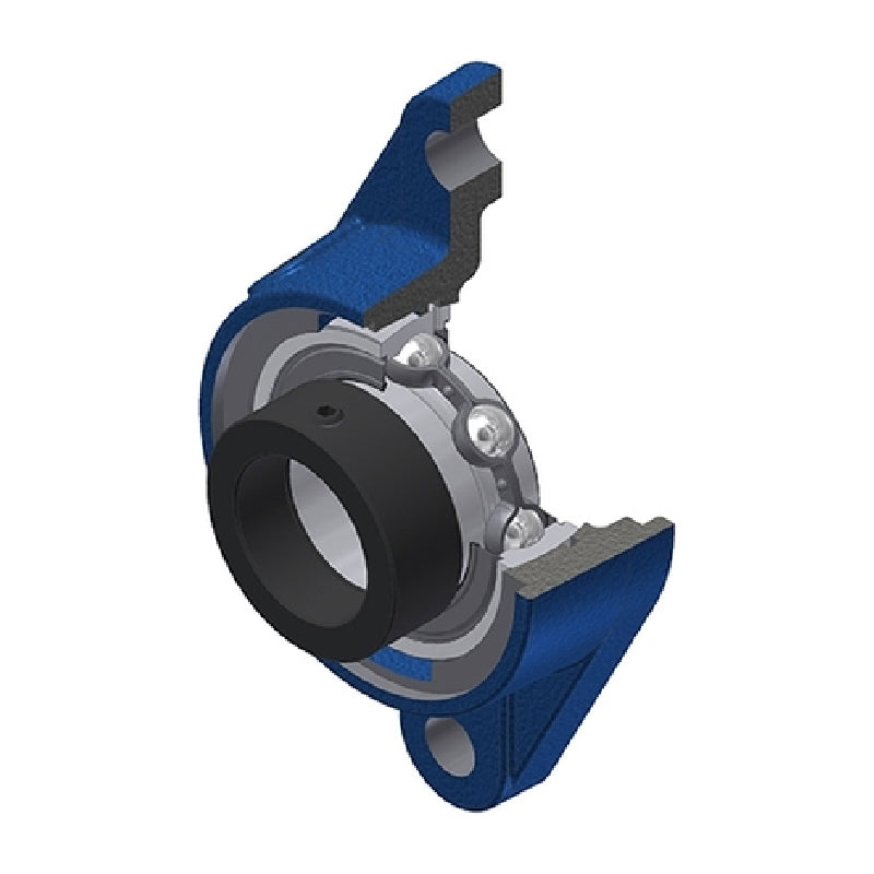 SNR ESFLE209N Metric Two Bolt Cast Iron Oval Housing with 45mm Bore Eccentric Collar Insert - Allow 2-3 Days