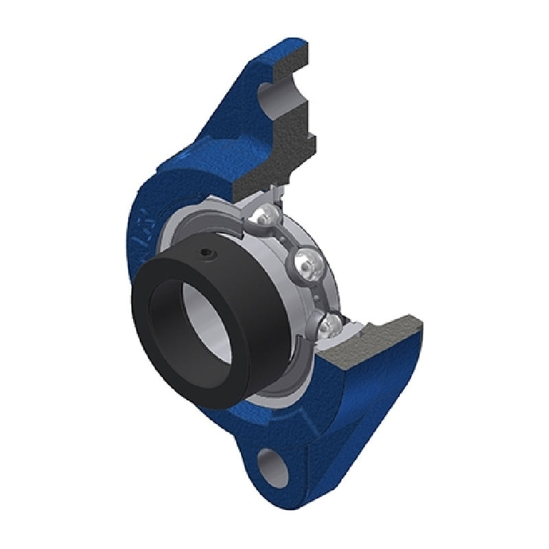SNR ESFLZ207 Metric Two Bolt Cast Iron Oval Housing with 35mm Bore Eccentric Collar Insert - Allow 2-3 Days