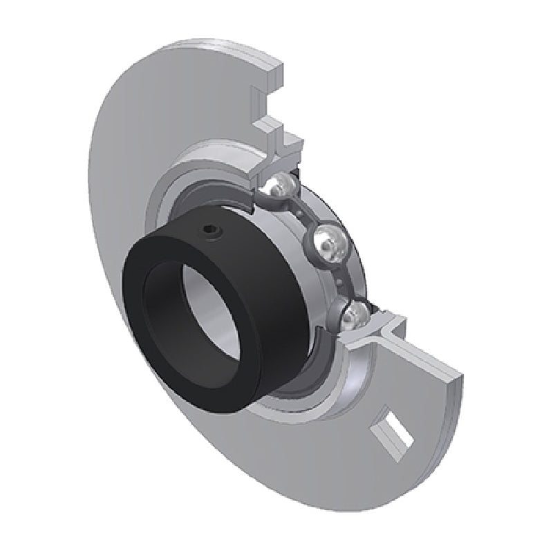 SNR ESPF209 Round 4 Bolt Pressed Steel Bearing Housing with 45mm Eccentric Collar Insert - Allow 2-3 Days
