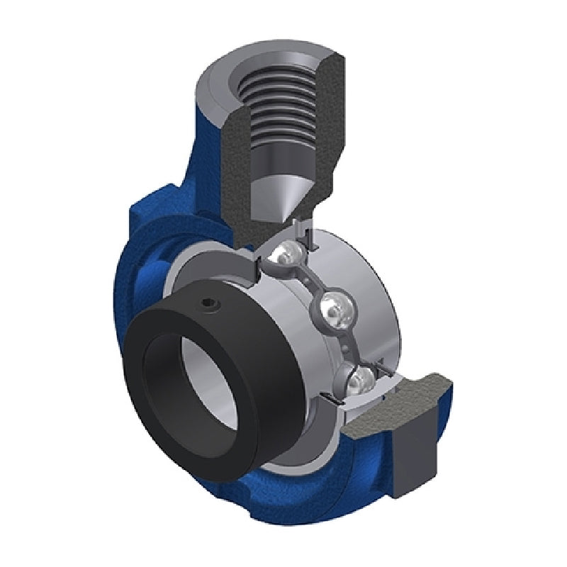 SNR EXEHE203 Metric Cast Iron Hanger Bearing Unit with Eccentric Collar Insert 17mm Bore - Allow 2-3 Days