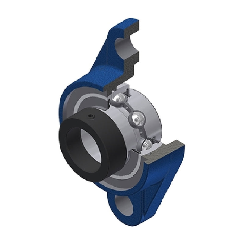 SNR EXFL206N Metric Two Bolt Cast Iron Oval Housing with 30mm Bore Eccentric Collar Insert - Allow 2-3 Days