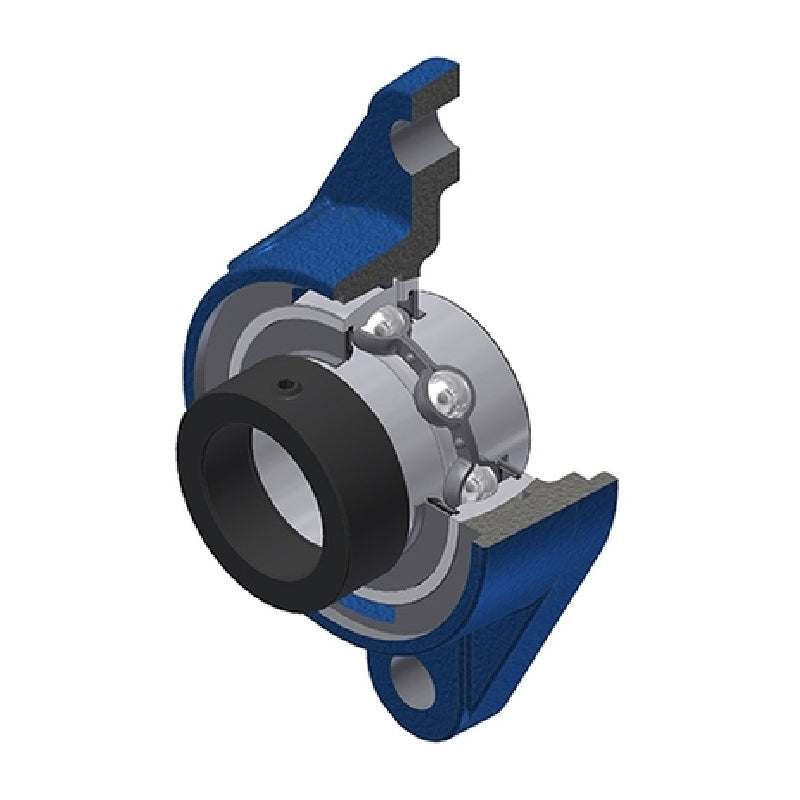 SNR EXFLE208N Metric Two Bolt Cast Iron Oval Housing with 40mm Bore Eccentric Collar Insert - Allow 2-3 Days