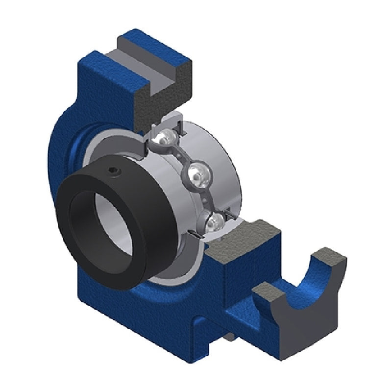 SNR EXT215 Metric Cast Iron Take Up Unit with Eccentric Collar Insert 75mm Bore - Allow 2-3 Days