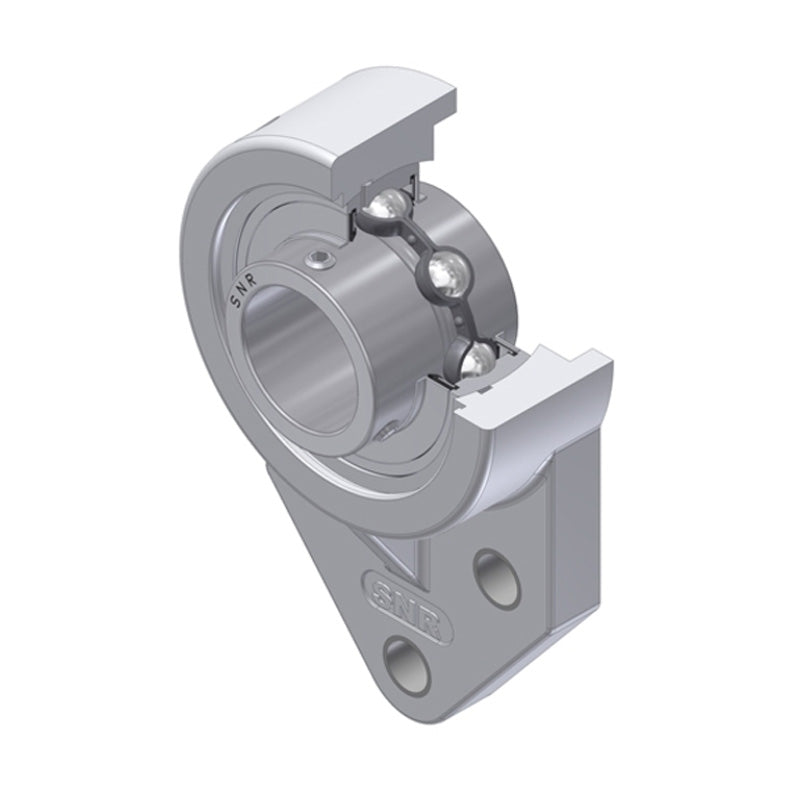 SNR MUCFBL205-16 Imperial Thermoplastic Three Bolt Flanged Bracket Housing Unit with 1 inch Bore Insert - Allow 2-3 Days