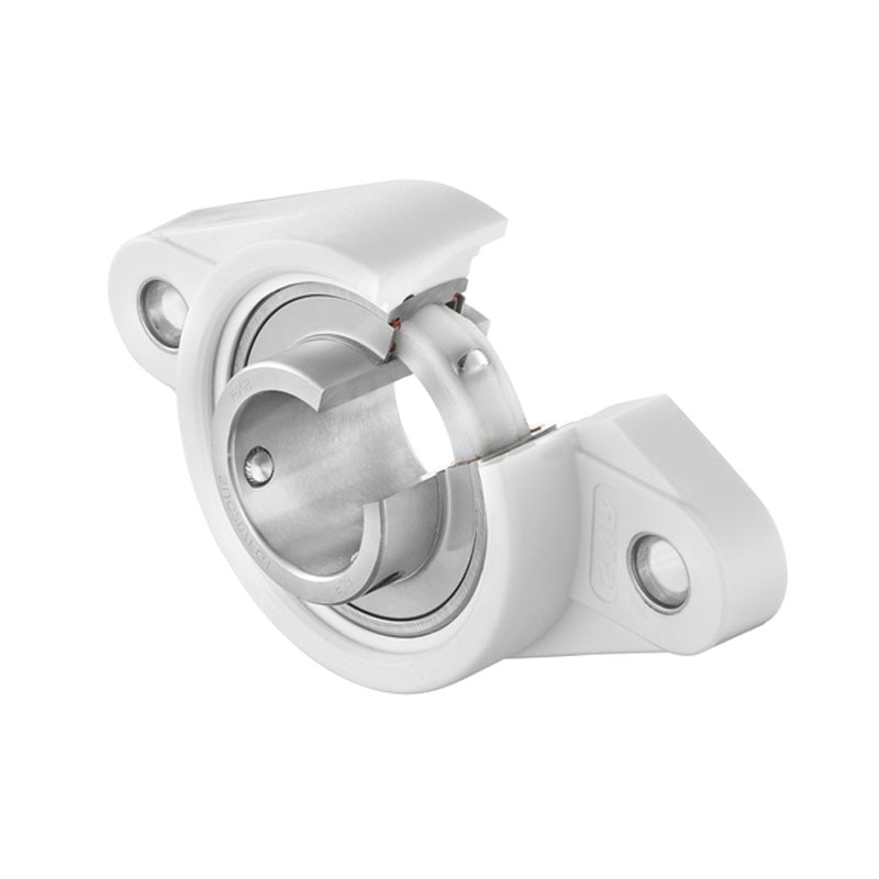 SNR SUCNFL207FG1 Metric Sentinel Thermoplastic Four Bolt Square Flanged Bracket Housing Unit with35mm Bore Insert - Allow 2-3 Days