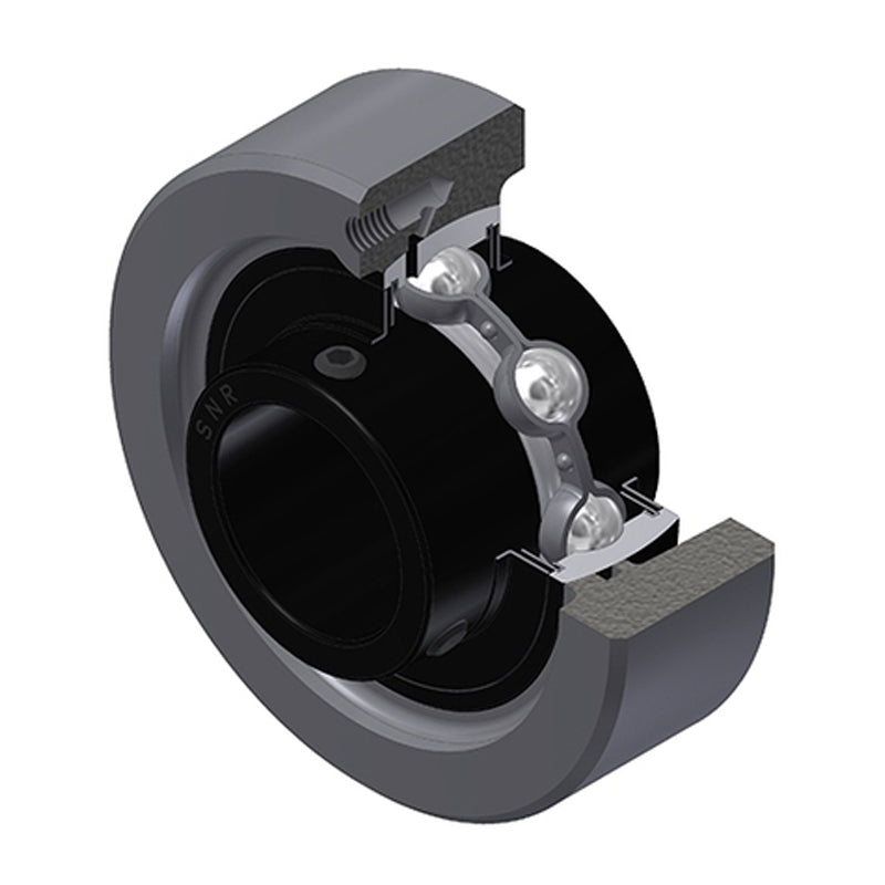 SNR UCC208T20 Metric Cast Iron Cartridge Unit with 40mm Bore Insert 30mm Outside Dia Wide Temperature Version - Allow 2-3 Days