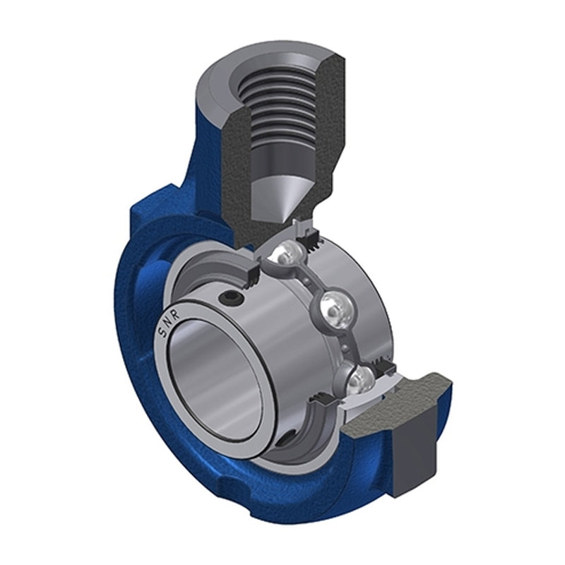 SNR UCEHE210L3 Metric Cast Iron Hanger Bearing Unit with 50mm Bore Insert with Triple Lip Seal - Allow 2-3 Days