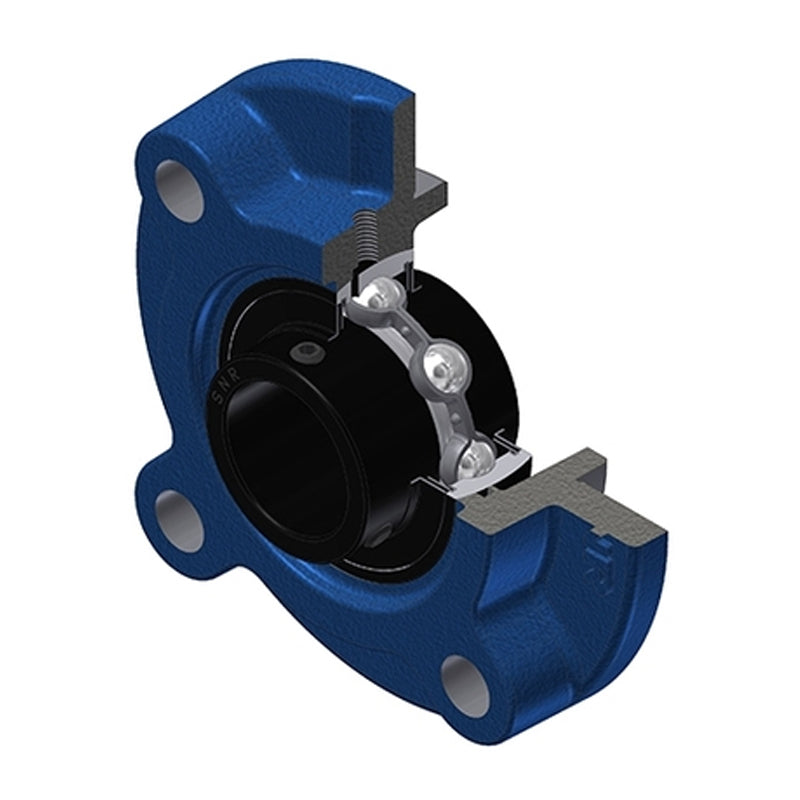 SNR UCFC204T20 Metric Four Bolt Cast Iron Round Flanged Housing with 20mm Insert Wide Temperature Version - Allow 2-3 Days