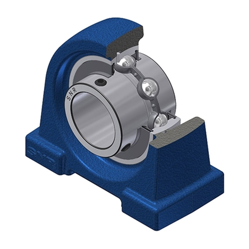 SNR UCPA206 Threaded Base Small Footprint Metric Pillow / Plummer Block Housing Supplied with 30mm Bore Insert - Allow 2-3 Days