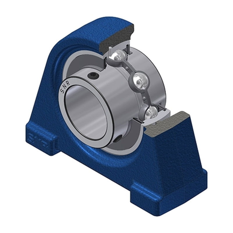 SNR UCPAE212 Threaded Base Small Footprint Metric Pillow / Plummer Block Housing Supplied with 60mm Bore Insert - Allow 2-3 Days