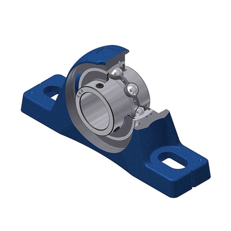 SNR UCPLE207N Metric Cast Iron Two Bolt Pillow / Plummer Block Housing with 35mm Bore Insert - Allow 2-3 Days