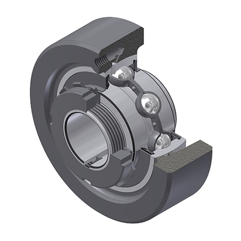 SNR UKC212H Metric Cast Iron Cartridge Unit with Adaptor Sleeve Mounted and 55mm Bore Insert 38mm Outside Dia - Allow 2-3 Days