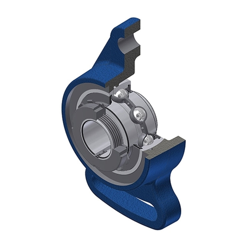SNR UKFA210HN Metric Cast Iron Adjustable Flange Housing Insert and Adaptor Sleeve Fits 45mm Shaft - Allow 2-3 Days