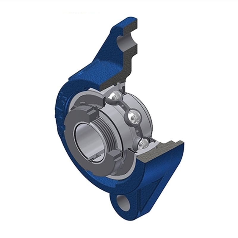 SNR UKFLE213H Metric Two Bolt Cast Iron Oval Housing Insert and Adaptor Sleeve Fits 60mm Shaft - Allow 2-3 Days