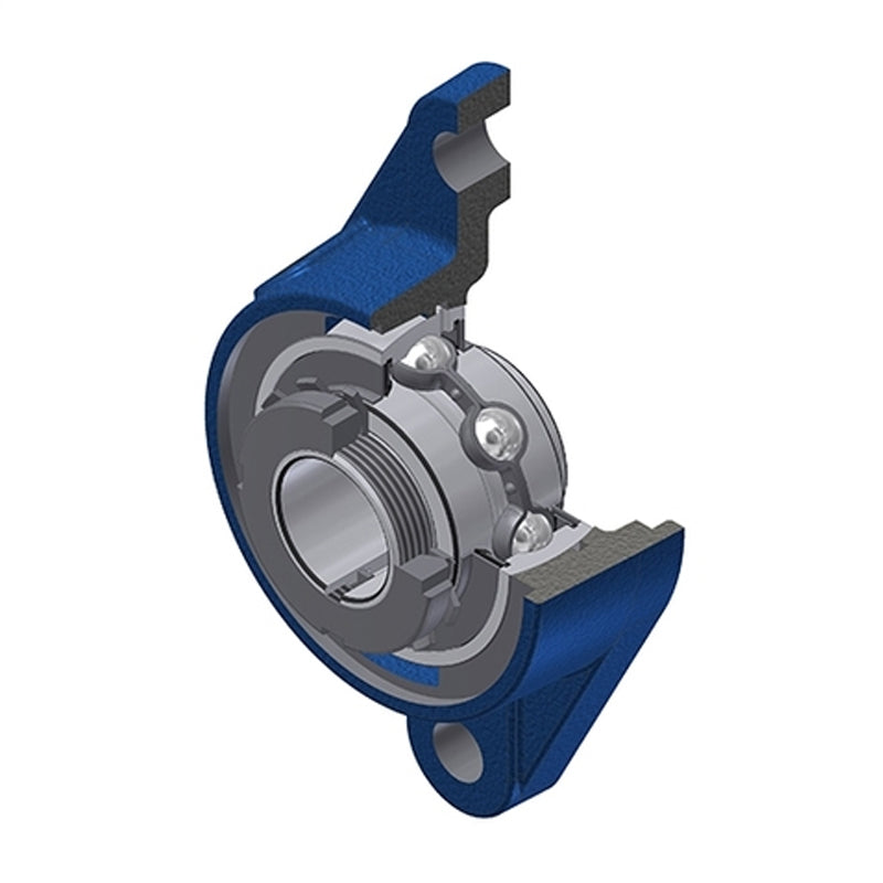 SNR UKFLE210HN Metric Two Bolt Cast Iron Oval Housing Insert and Adaptor Sleeve Fits 45mm Shaft - Allow 2-3 Days