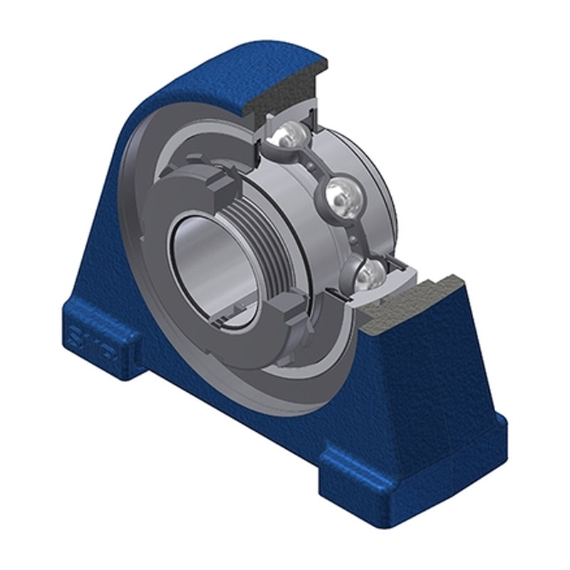 SNR UKPAE211HN Threaded Base Small Footprint Metric Pillow / Plummer Block Housing Insert and Adaptor Sleeve Fits 50mm Shaft - Allow 2-3 Days