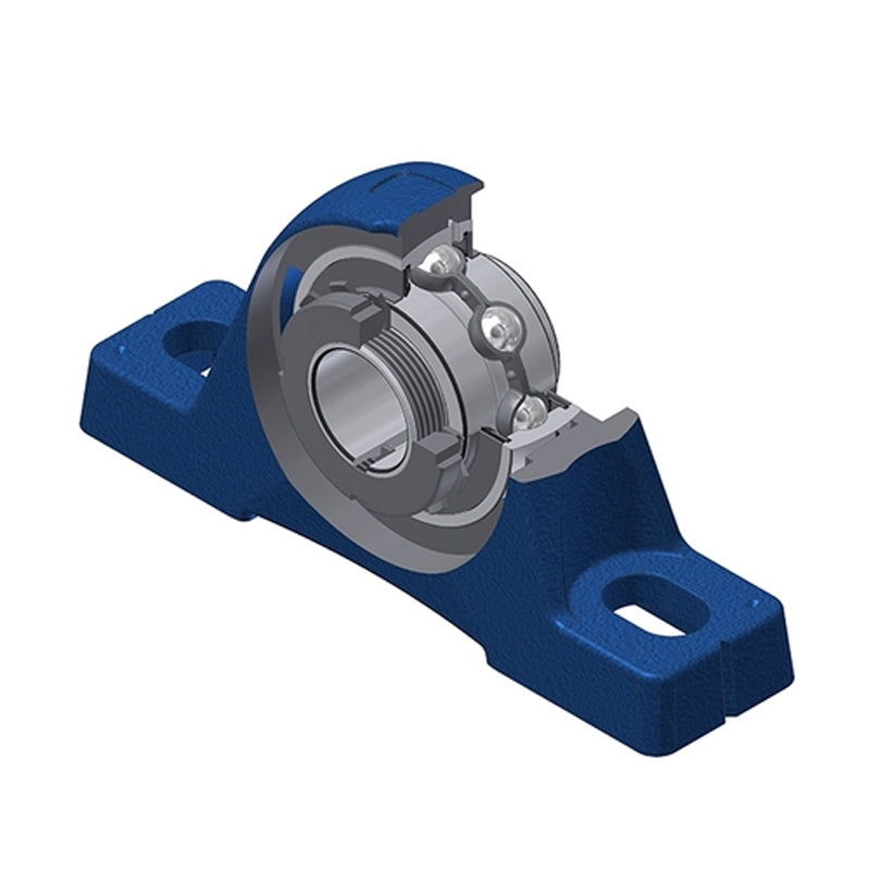 SNR UKPE208HN Metric Cast Iron Two Bolt Pillow / Plummer Block Housing Insert and Adaptor Fits 35mm Shaft - Allow 2-3 Days