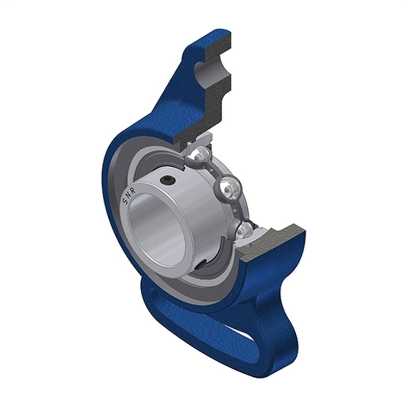 SNR USFA203N Metric Cast Iron Adjustable Flange Unit with 17mm Insert - Allow 2-3 Days