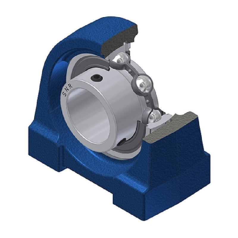 SNR USPG205 Threaded Base Small Footprint Metric Pillow / Plummer Block Housing with 25mm Bore Insert