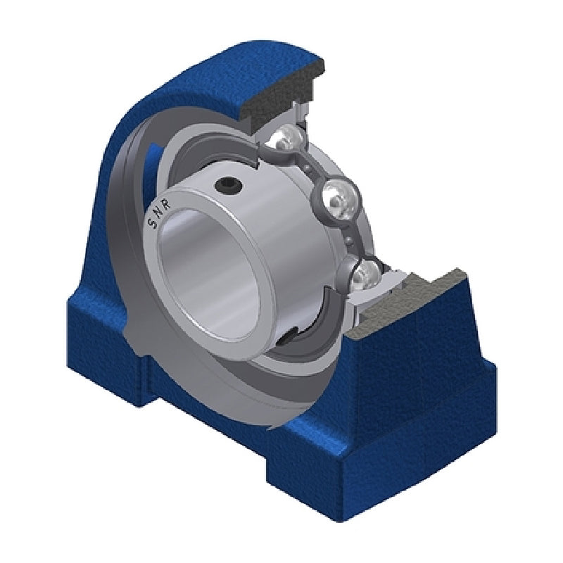 SNR USPG212N Threaded Base Small Footprint Metric Pillow / Plummer Block Housing with 60mm Bore Insert - Allow 2-3 Days