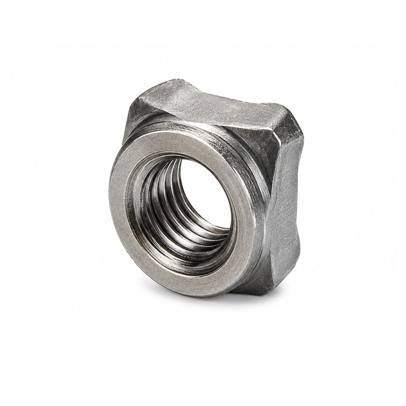 Unifix M6x10 - Grade A Steel Square Weld Nut DIN 928 with 1mm Pitch and Self-Colour Finish - Allow 2-3 Days