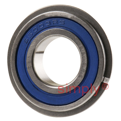 SS60032RSNR Budget Rubber Sealed Deep Groove Ball Bearing with Snap Ring 17x35x10mm
