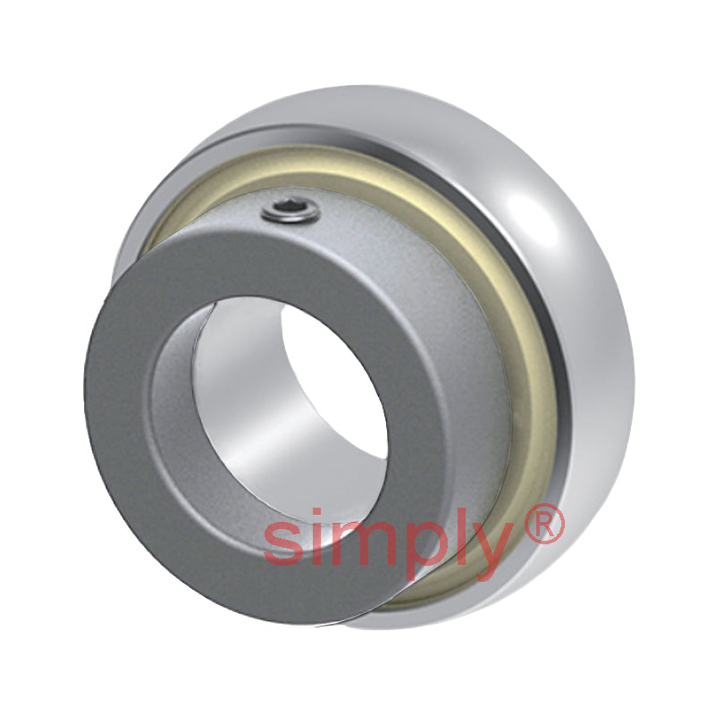 SS-SA206 Stainless Steel Metric Bearing Insert with Locking Collar 30mm Bore 62mm Outside Dia