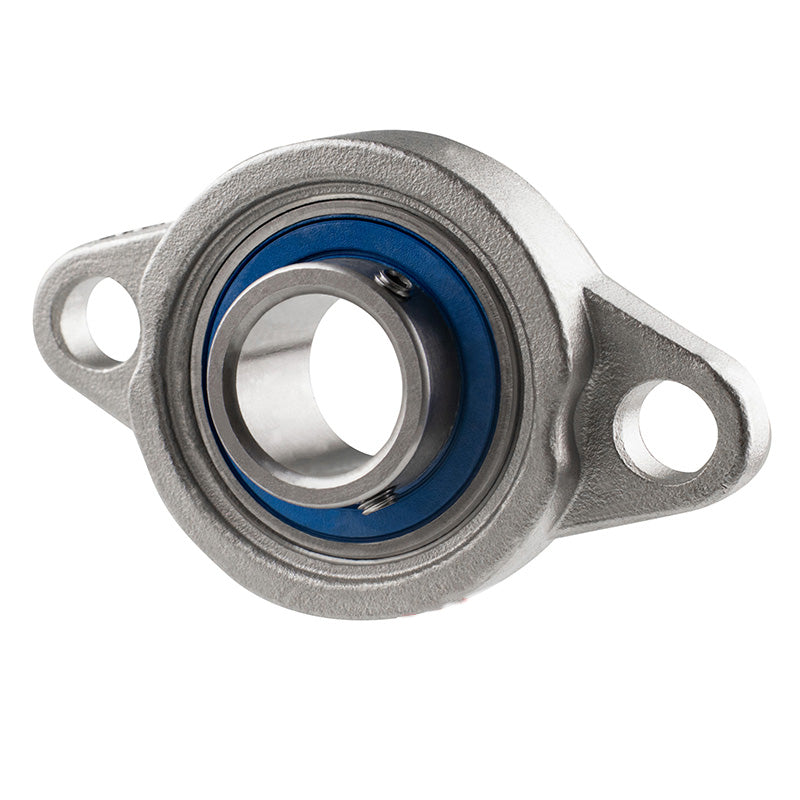 SSKFL006 Corrosion Resistant 2 Bolt Oval Bearing with Stainless Grub Screw 30mm Insert