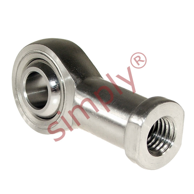 Budget SSPHS25 Right Hand Stainless Steel / PTFE Lined Plain Female Rod End 25mm Bore M24x2 Thread