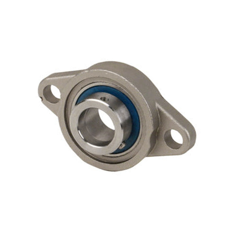 SSUFL001 Corrosion Resistant 2 Bolt Oval Bearing with Stainless Lock Collar 12mm Insert