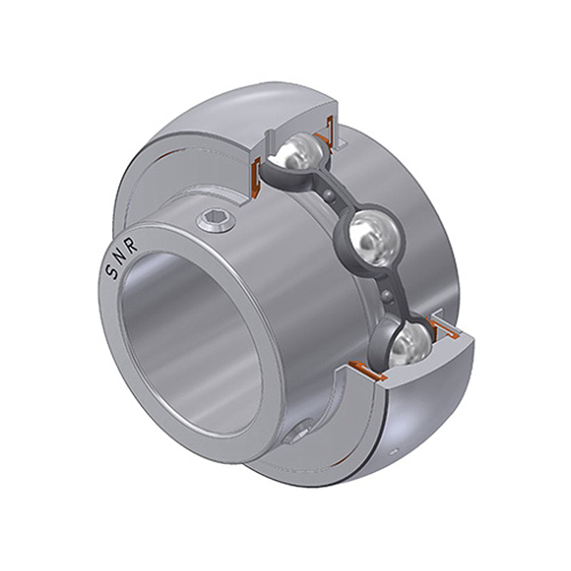 SNR SUC203 Metric Stainless Full Width Spherical Outer Food Safe Bearing Insert 17mm Bore 47mm Outside Diameter - Allow 2-3 Days